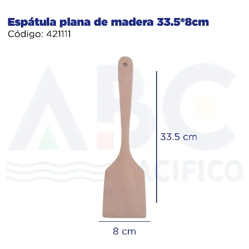 [421111] Espátula plana de madera 33.5*8cm