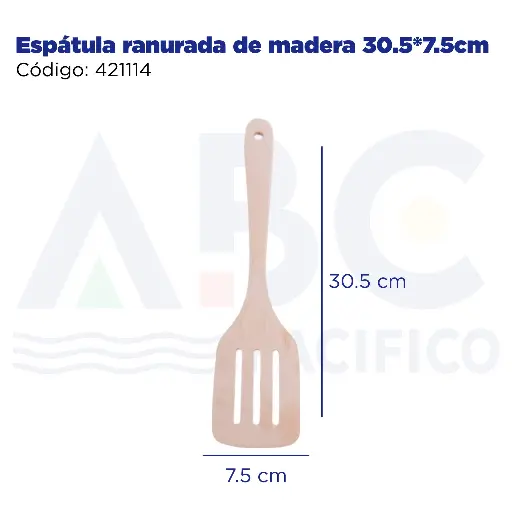 [421114] Espátula ranurada de madera 30.5*7.5cm