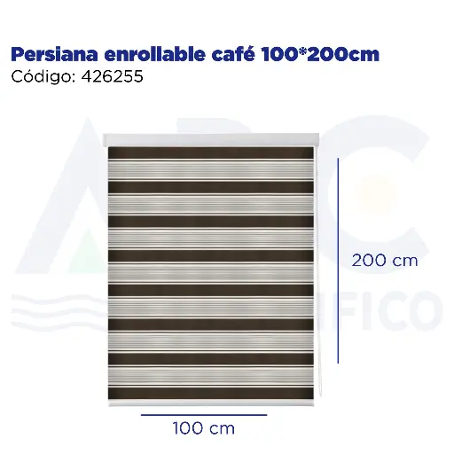 [426255] Persiana enrollable café 100*200cm