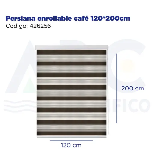 [426256] Persiana enrollable café 120*200cm