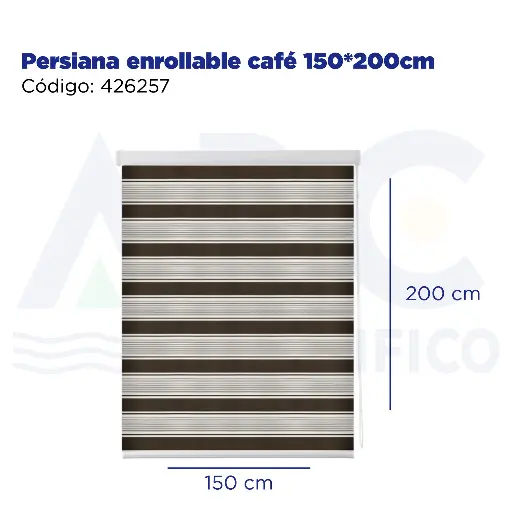 [426257] Persiana enrollable café 150*200cm