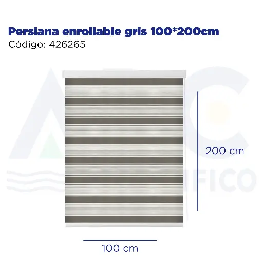 [426265] Persiana enrollable gris 100*200cm