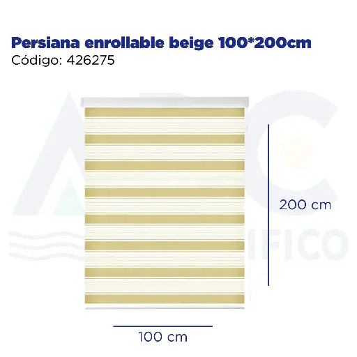[426275] Persiana enrollable beige 100*200cm