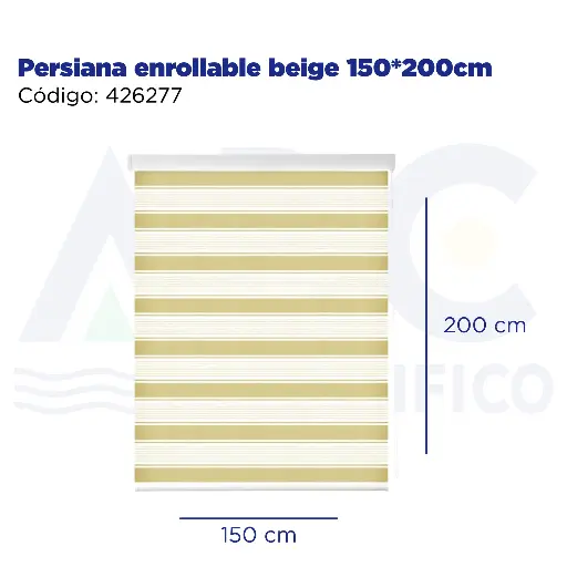 [426277] Persiana enrollable beige 150*200cm