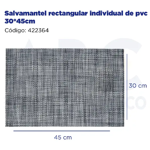 [422364] Salvamantel rectangular individual de pvc 30*45cm