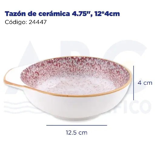 [24447] Tazón de cerámica 4.75", 12*4cm
