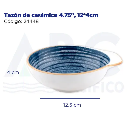 [24448] Tazón de cerámica 4.75", 12*4cm