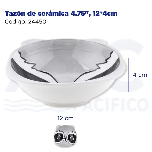 [24450] Tazón de cerámica 4.75", 12*4cm