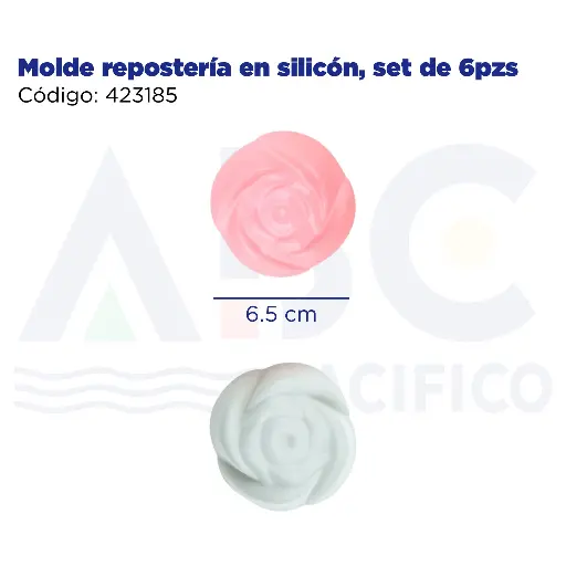 [423185] Molde repostería en silicón, set de  6pzs