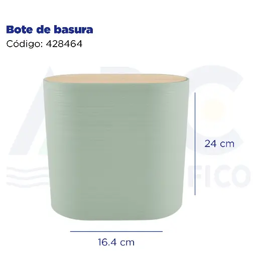 [428464] Bote de basura color beige, 16.4*24cm