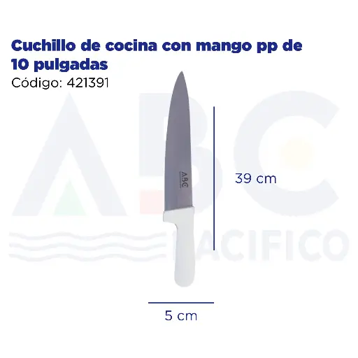 [421391] Cuchillo de cocina con mango pp de 10 pulgadas