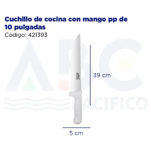 [421393] Cuchillo de cocina con mango pp de 10 pulgadas