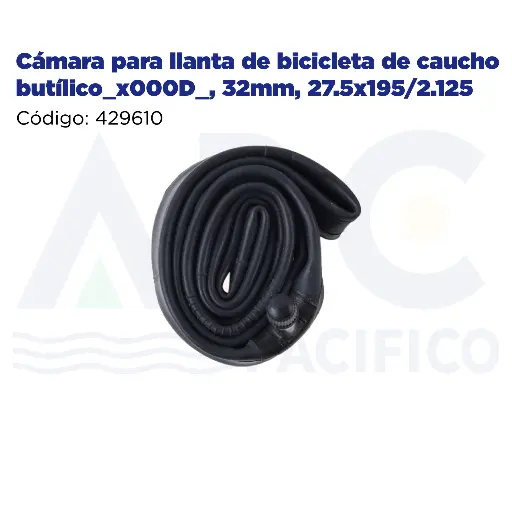 [429610] Cámara para llanta de bicicleta de caucho butílico_x000D_, 32mm, 27.5x195/2.125