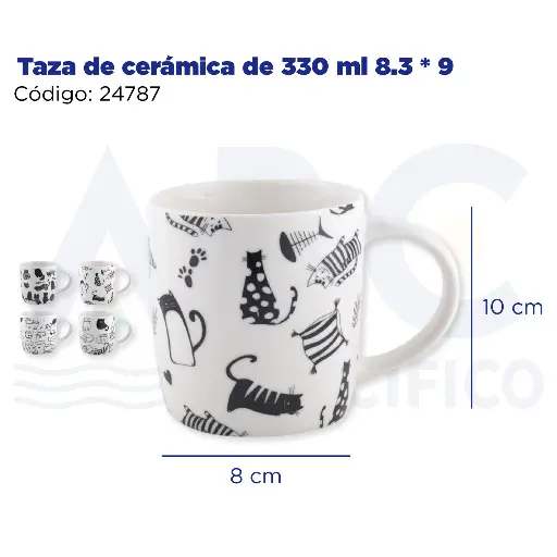 [24787] Taza de cerámica de 330 ml 8.3 * 9
