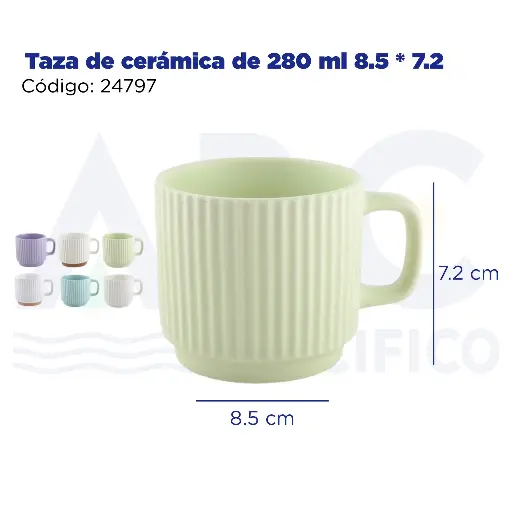 [24797] Taza de cerámica de 280 ml 8.5 * 7.2