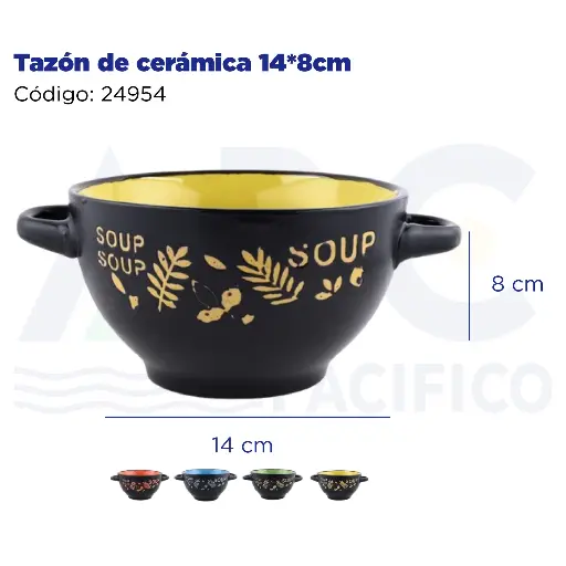 [24954] Tazón de cerámica 14*8cm
