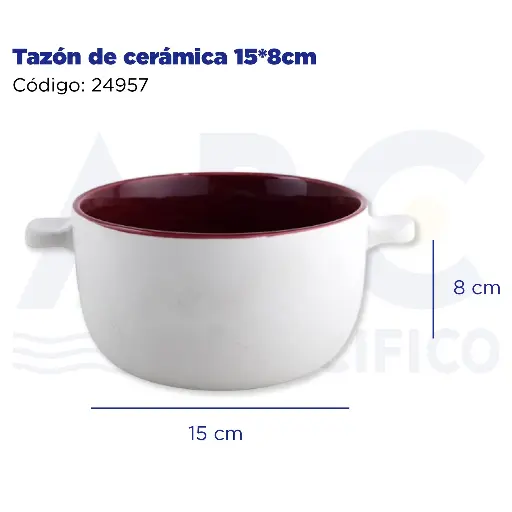 [24957] Tazón de cerámica 15*8cm