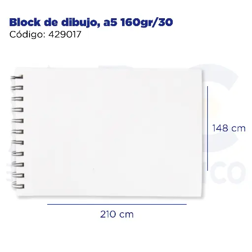[429017] Block de dibujo, a5 160gr/30