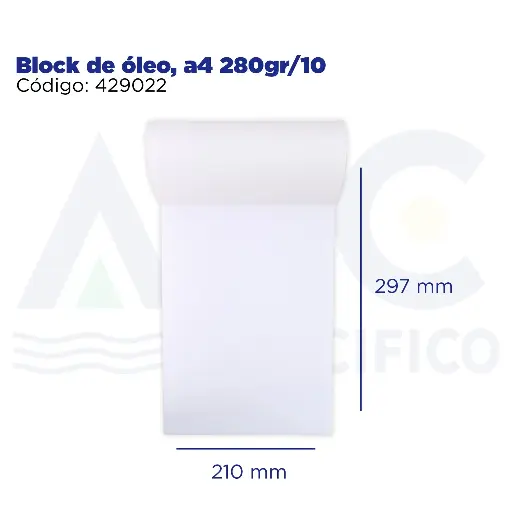 [429022] Block de óleo, a4 280gr/10