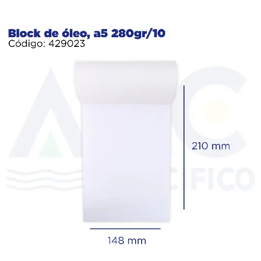 [429023] Block de óleo, a5 280gr/10