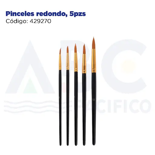 [429270] Pinceles redondo, 5pzs