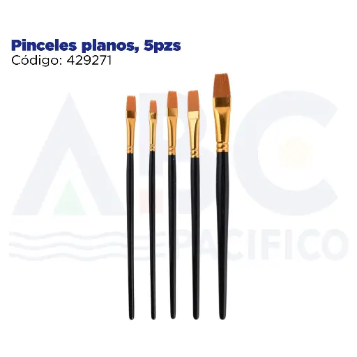 [429271] Pinceles planos, 5pzs