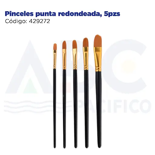 [429272] Pinceles punta redondeada, 5pzs