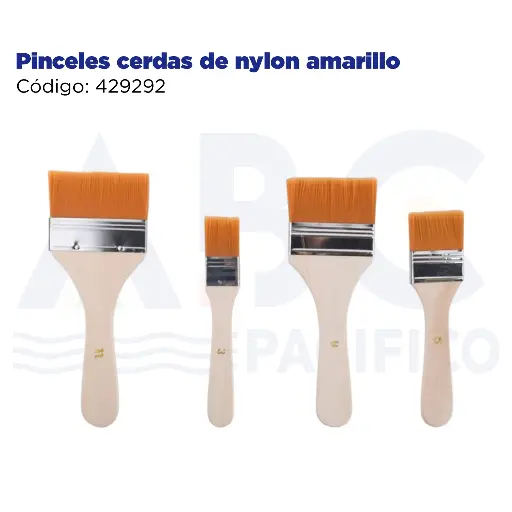 [429292] Pinceles cerdas de nylon amarillo