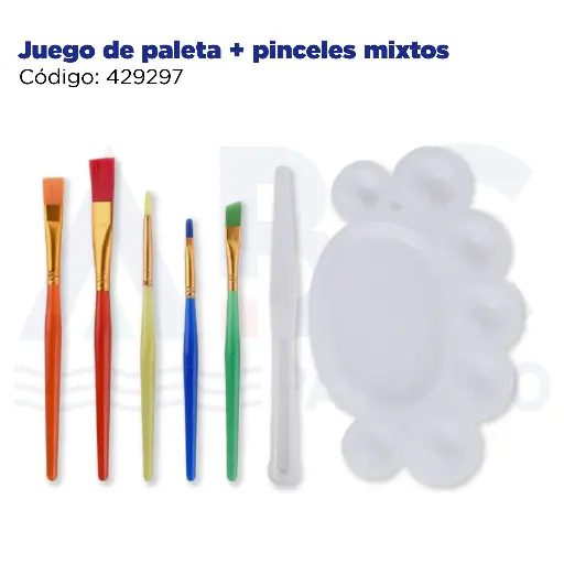 [429297] Juego de paleta + pinceles mixtos