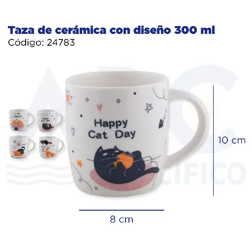 [24783] Taza de cerámica con diseño 300 ml