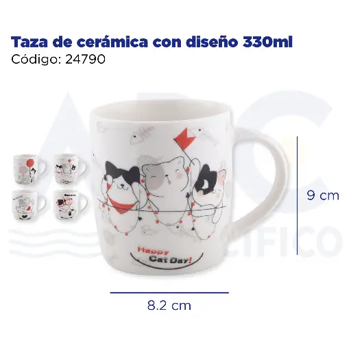 [24790] Taza de cerámica con diseño 330ml