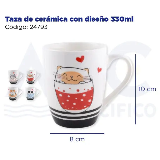 [24793] Taza de cerámica con diseño 330ml