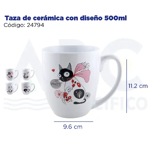 [24794] Taza de cerámica con diseño 500ml