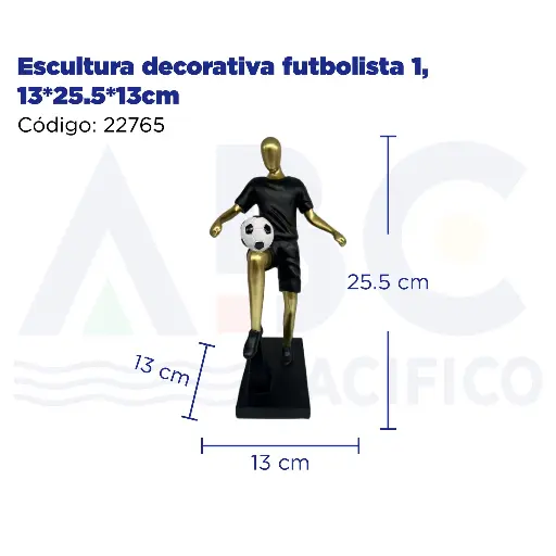 [22765] Escultura decorativa futbolista 1, 13*25.5*13cm