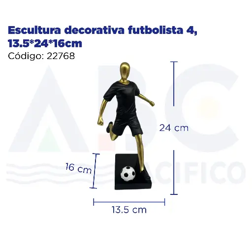 [22768] Escultura decorativa futbolista 4, 13.5*24*16cm