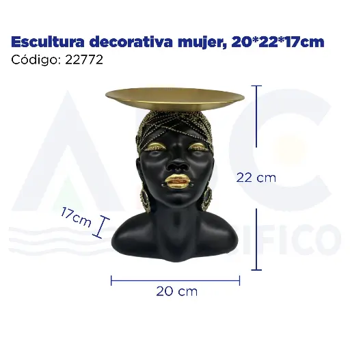 [22772] Escultura decorativa mujer, 20*22*17cm
