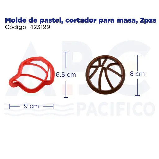 [423199] Molde de pastel, cortador para masa, 2pzs