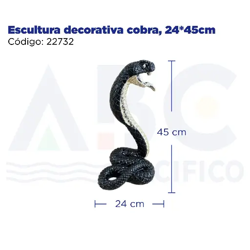 [22732] Escultura decorativa cobra, 24*45cm
