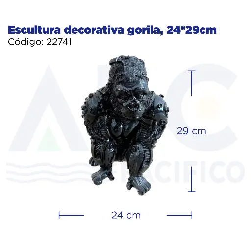 [22741] Escultura decorativa gorila, 24*29cm