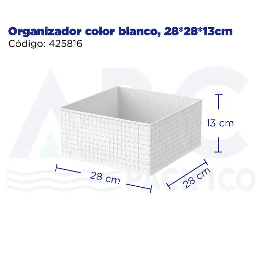[425816] Organizador color blanco, 28*28*13cm