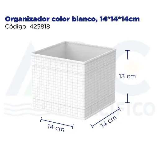 [425818] Organizador color blanco, 14*14*14cm