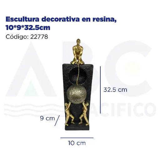 [22778] Escultura decorativa en resina, 10*9*32.5cm