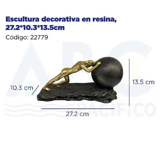 [22779] Escultura decorativa en resina, 27.2*10.3*13.5cm