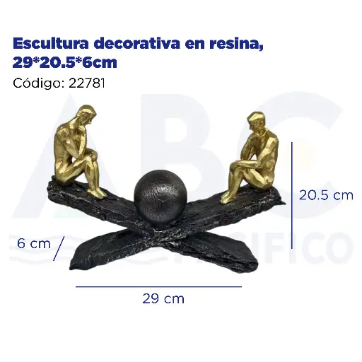 [22781] Escultura decorativa en resina, 29*20.5*6cm