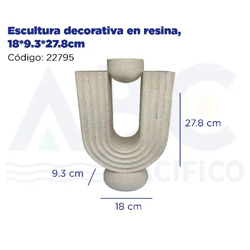 [22795] Escultura decorativa en resina, 18*9.3*27.8cm