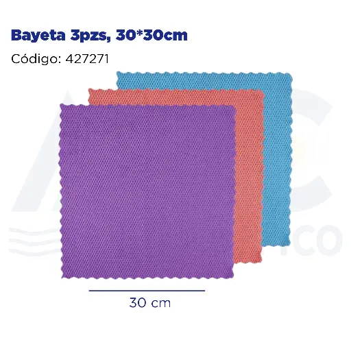 [427271] Bayeta 3pzs, 30*30cm