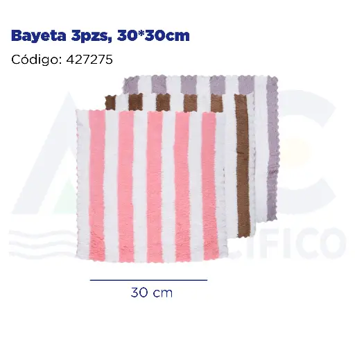 [427275] Bayeta 3pzs, 30*30cm