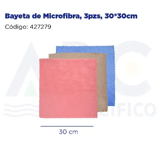 [427279] Bayeta de Microfibra, 3pzs, 30*30cm