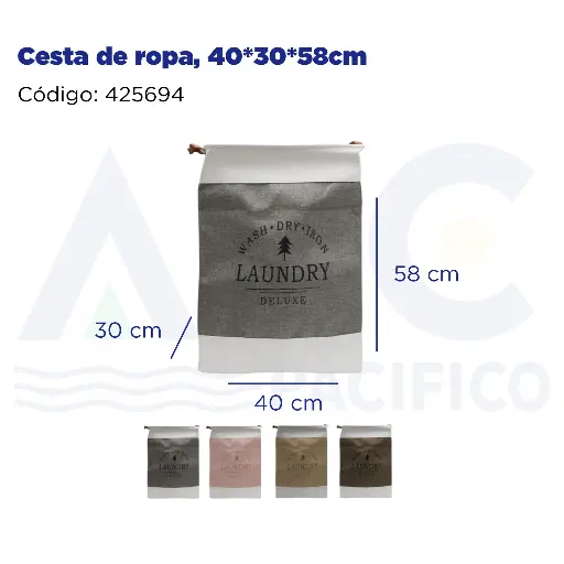[425694] Cesta de ropa, 40*30*58cm