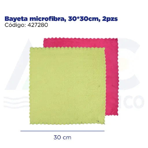 [427280] Bayeta microfibra, 30*30cm, 2pzs